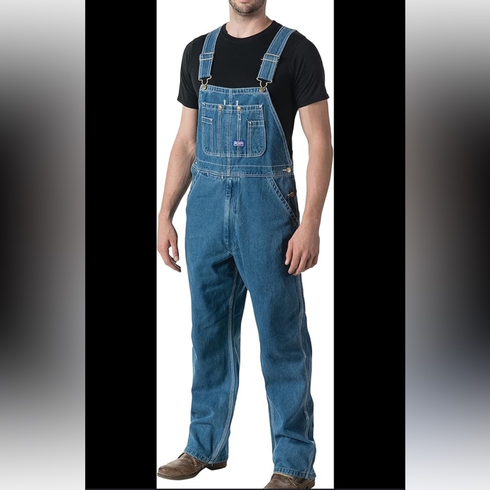 Big Smith Carpenter Farm Work Denim Bib Overalls Sz 46 x 30 NEW
